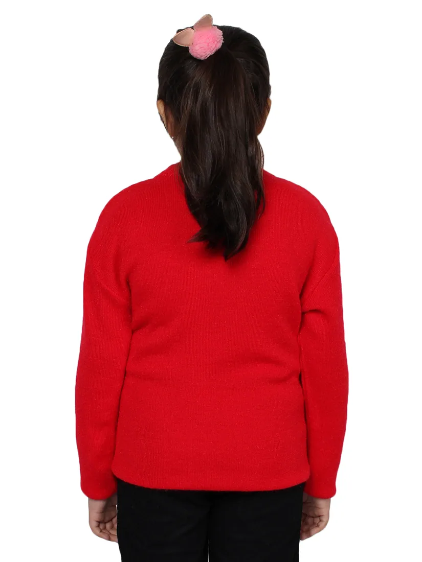Red Knit Round-Neck Skivvy thumbnail 4