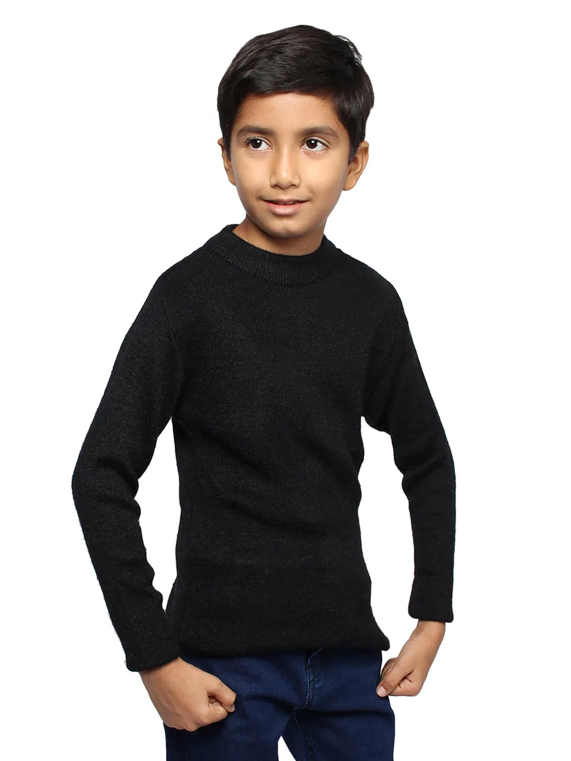 Black Knit Round-Neck Skivvy thumbnail 4
