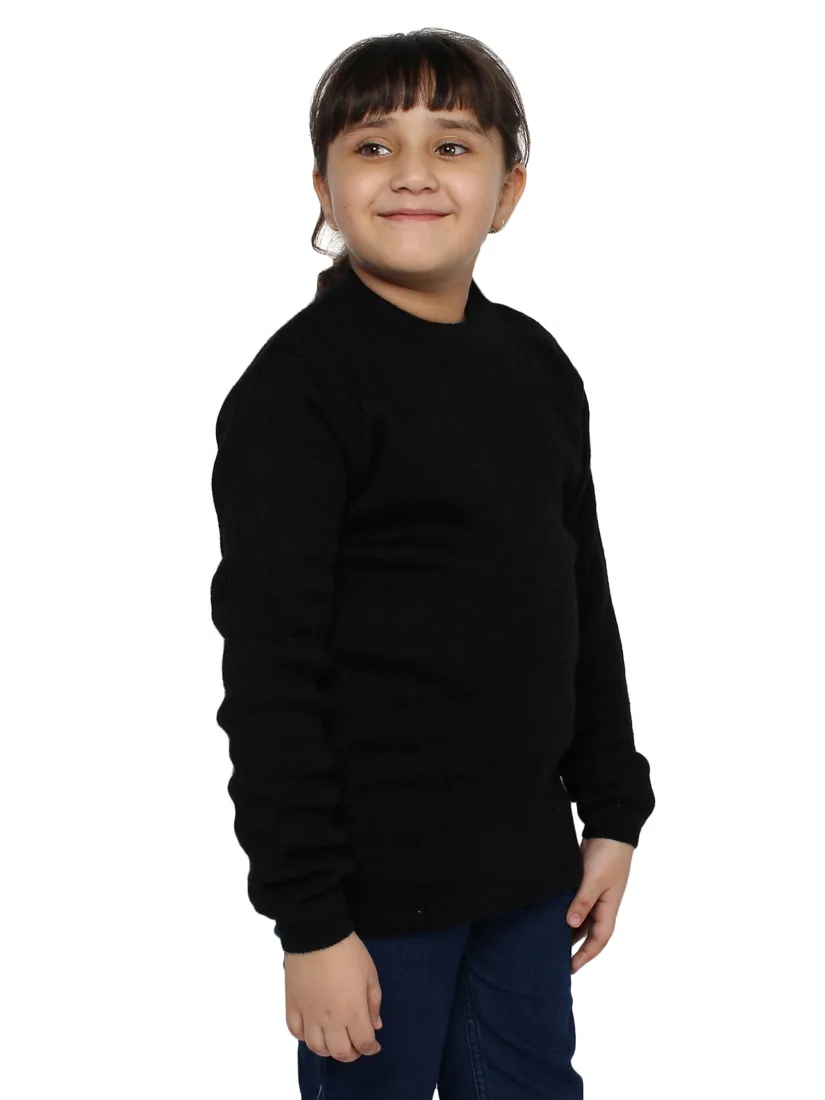 Black Knit Round-Neck Skivvy thumbnail 3