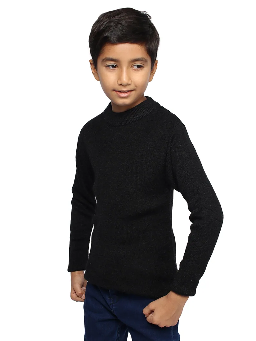Black Knit Round-Neck Skivvy thumbnail 3