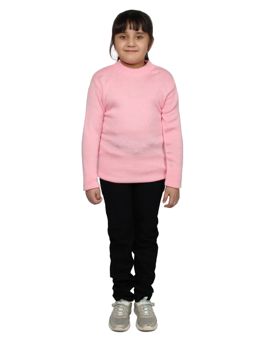 Pink Round-Neck Skivvy for girls