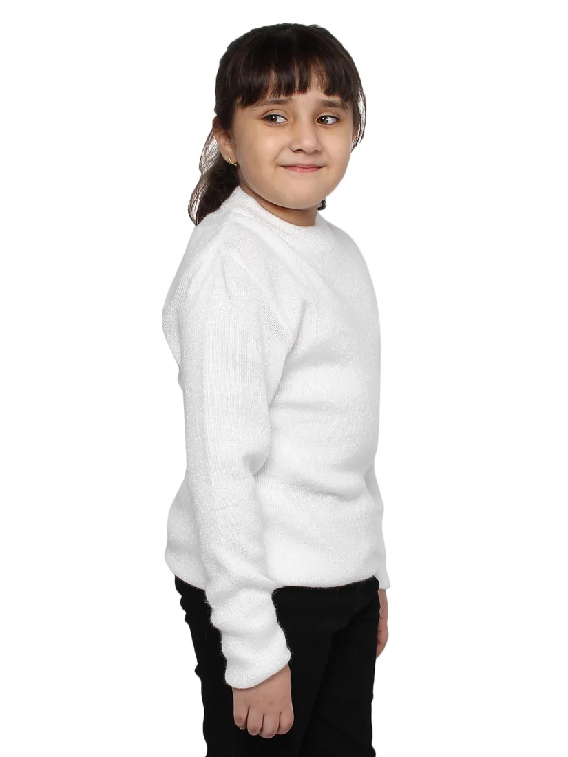White Knit Round-Neck Skivvy thumbnail 3